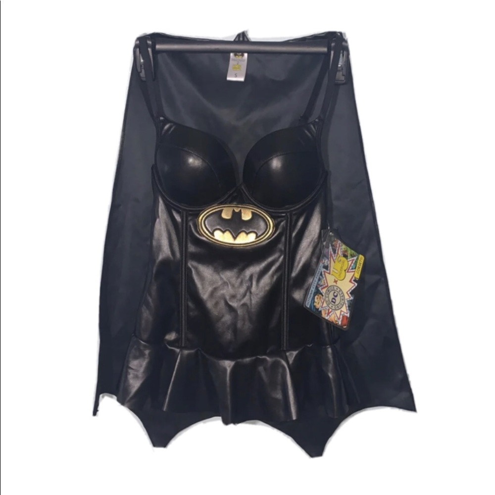 Batman Corset top with cape. Costume/ lingerie S